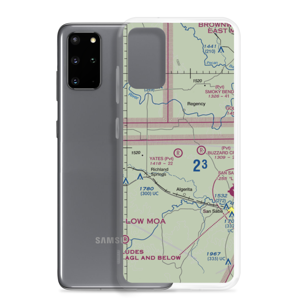 Yates Field (37TX) VFR Sectional Samsung Case Samsung Galaxy S20 Plus model shown