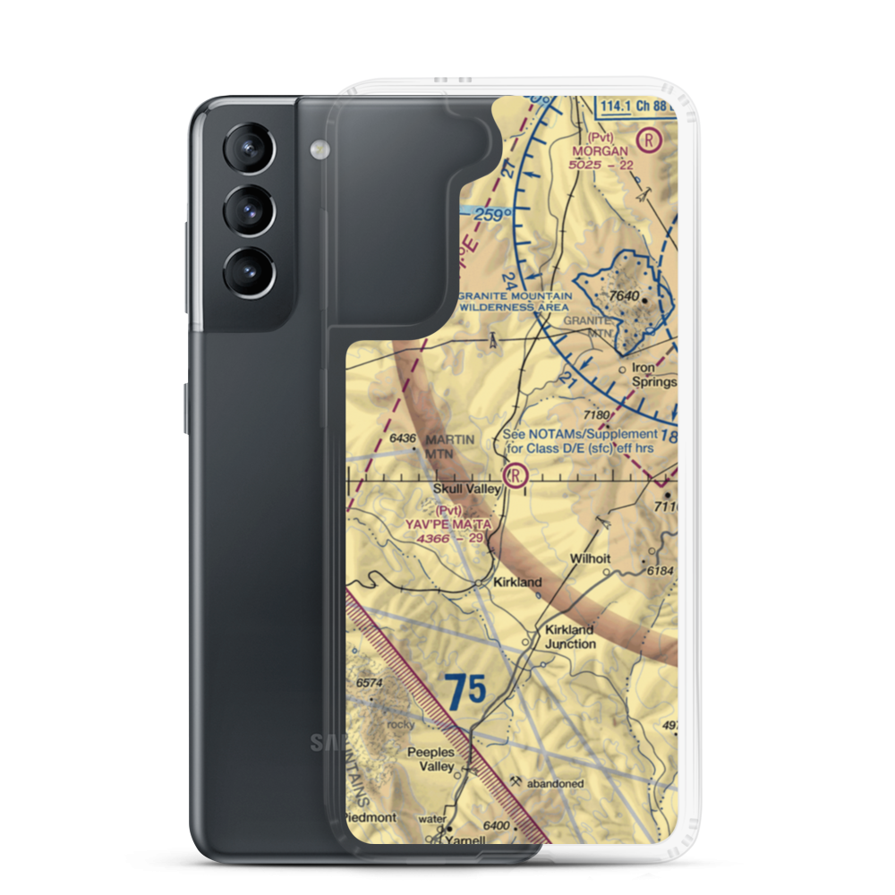 Yav'pe Ma'ta Airport (16AZ) VFR Sectional Samsung Case Samsung Galaxy S21 model shown