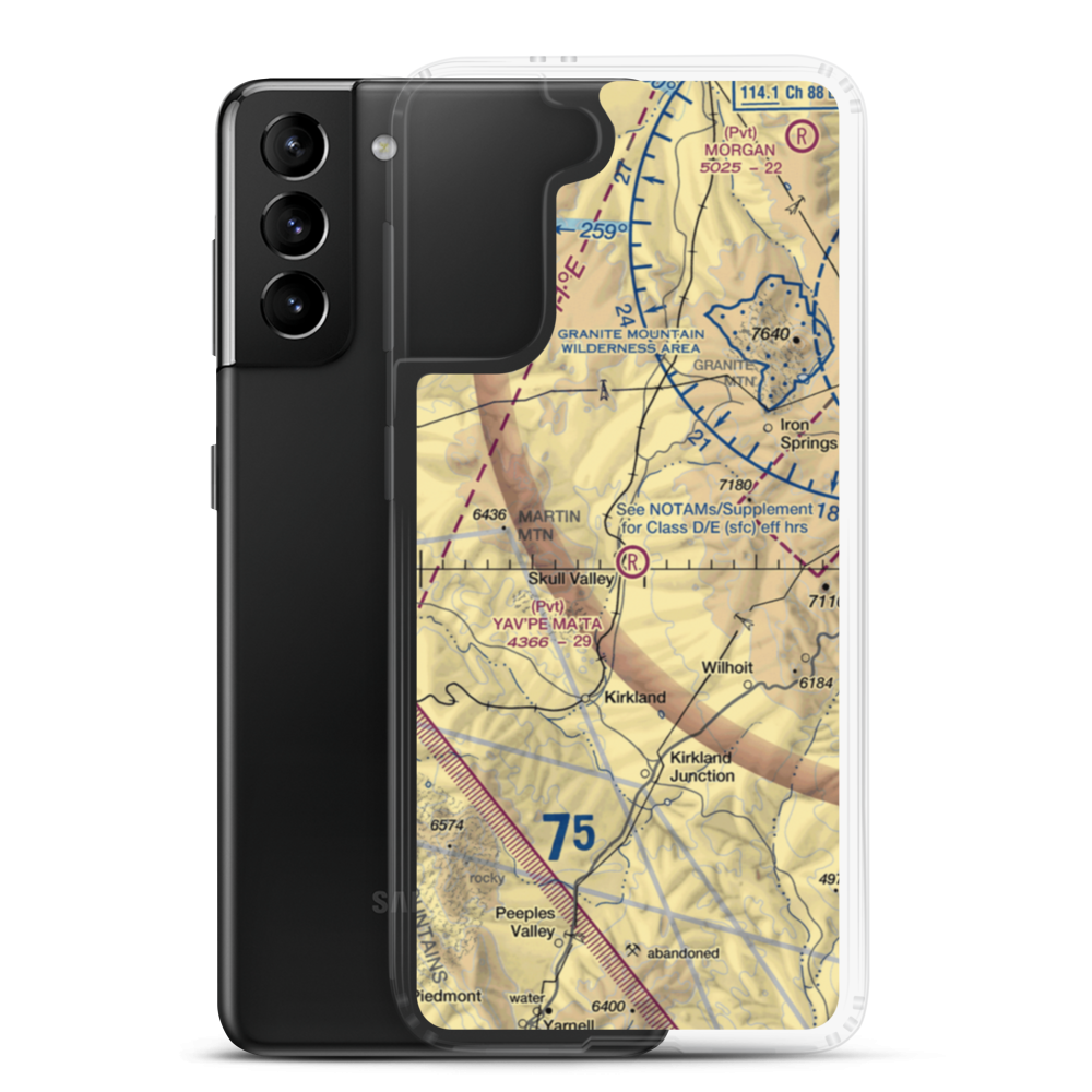 Yav'pe Ma'ta Airport (16AZ) VFR Sectional Samsung Case Samsung Galaxy S21 Plus model shown