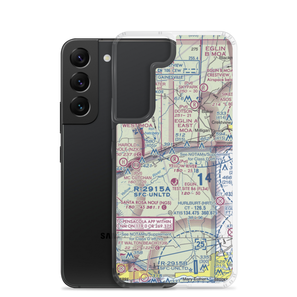 Yellow River Airstrip (FD93) VFR Sectional Samsung Case Samsung Galaxy S22 model shown