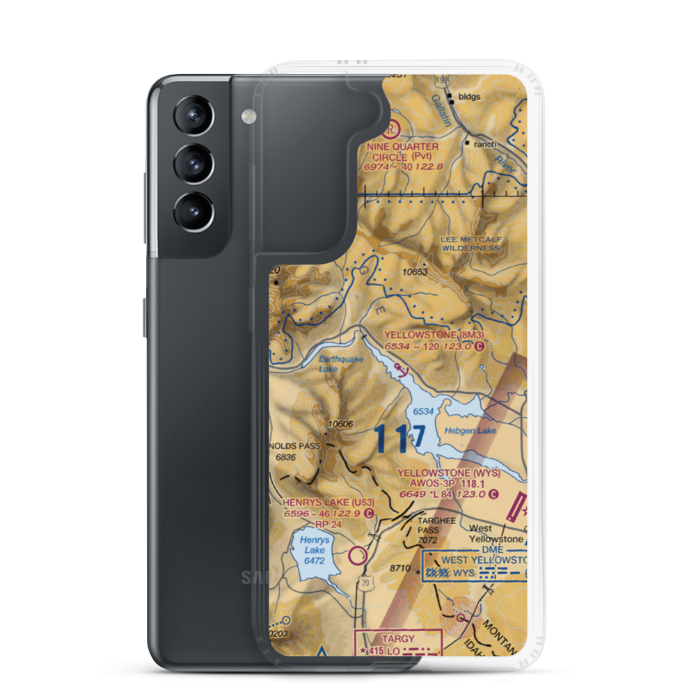 Yellowstone Seaplane Base (8M3) VFR Sectional Samsung Case Samsung Galaxy S21 model shown