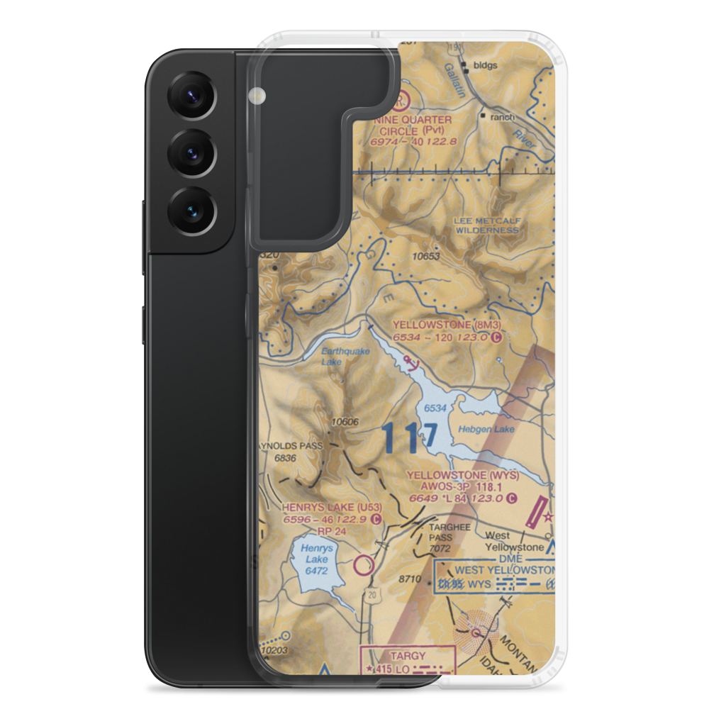Yellowstone Seaplane Base (8M3) VFR Sectional Samsung Case Samsung Galaxy S22 Plus model shown