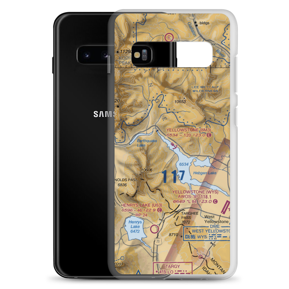 Yellowstone Seaplane Base (8M3) VFR Sectional Samsung Case Samsung Galaxy S10+ model shown