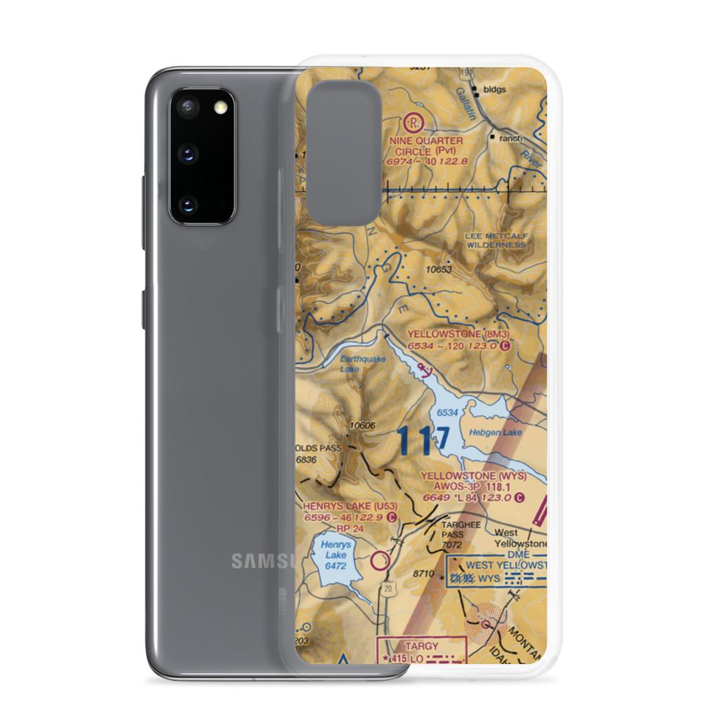 Yellowstone Seaplane Base (8M3) VFR Sectional Samsung Case Samsung Galaxy S20 model shown