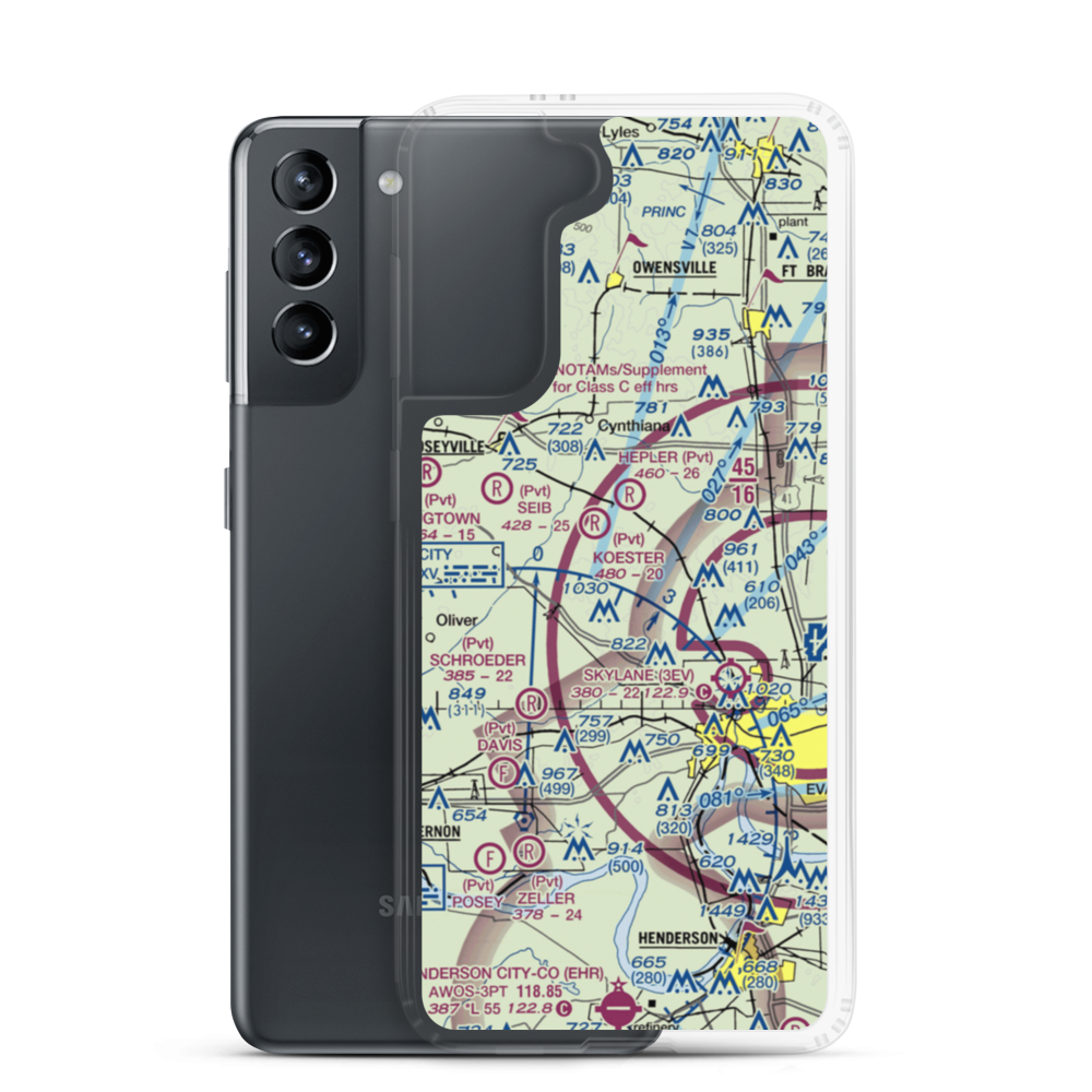 Yelverton Airport (II89) VFR Sectional Samsung Case Samsung Galaxy S21 model shown