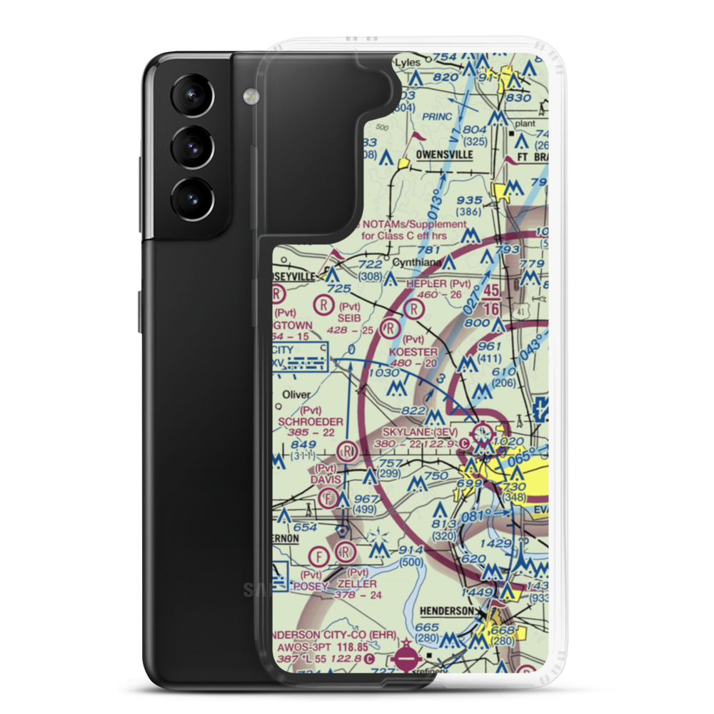Yelverton Airport (II89) VFR Sectional Samsung Case Samsung Galaxy S21 Plus model shown