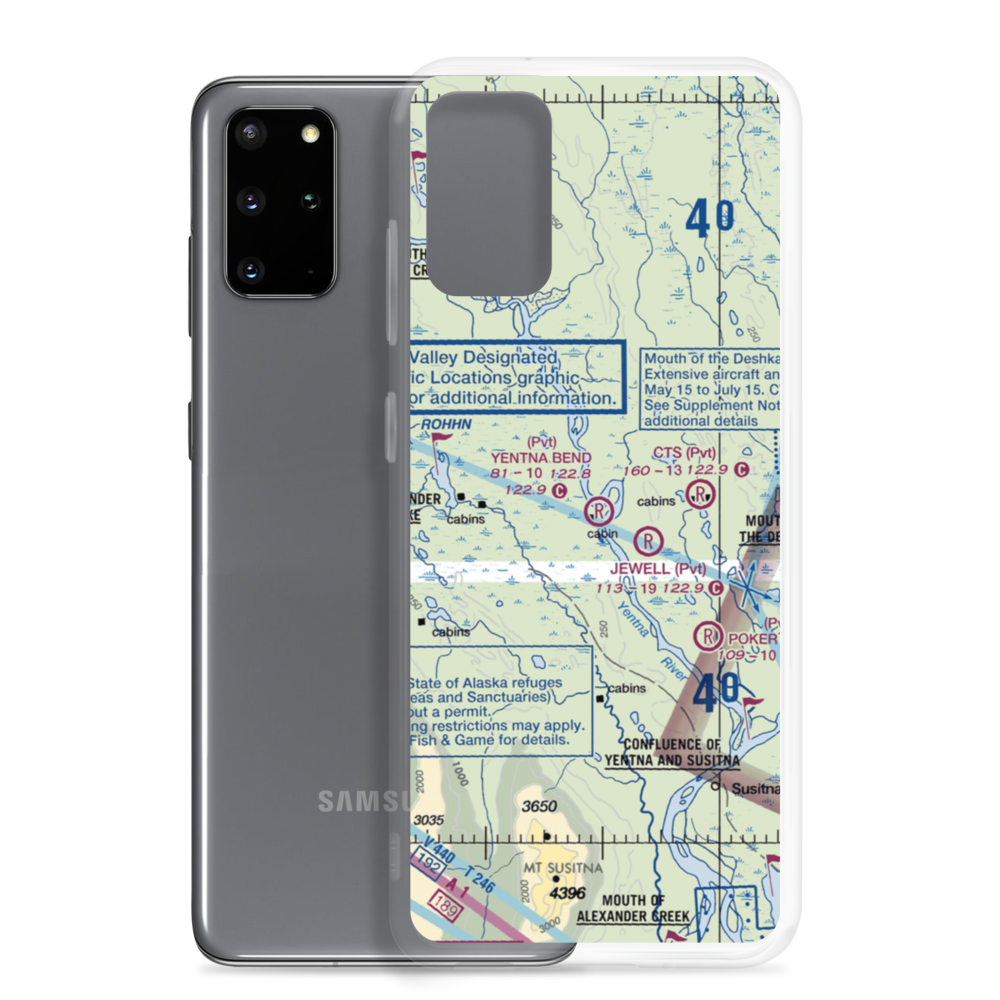 Yentna Bend Strip (0AK2) VFR Sectional Samsung Case Samsung Galaxy S20 Plus model shown