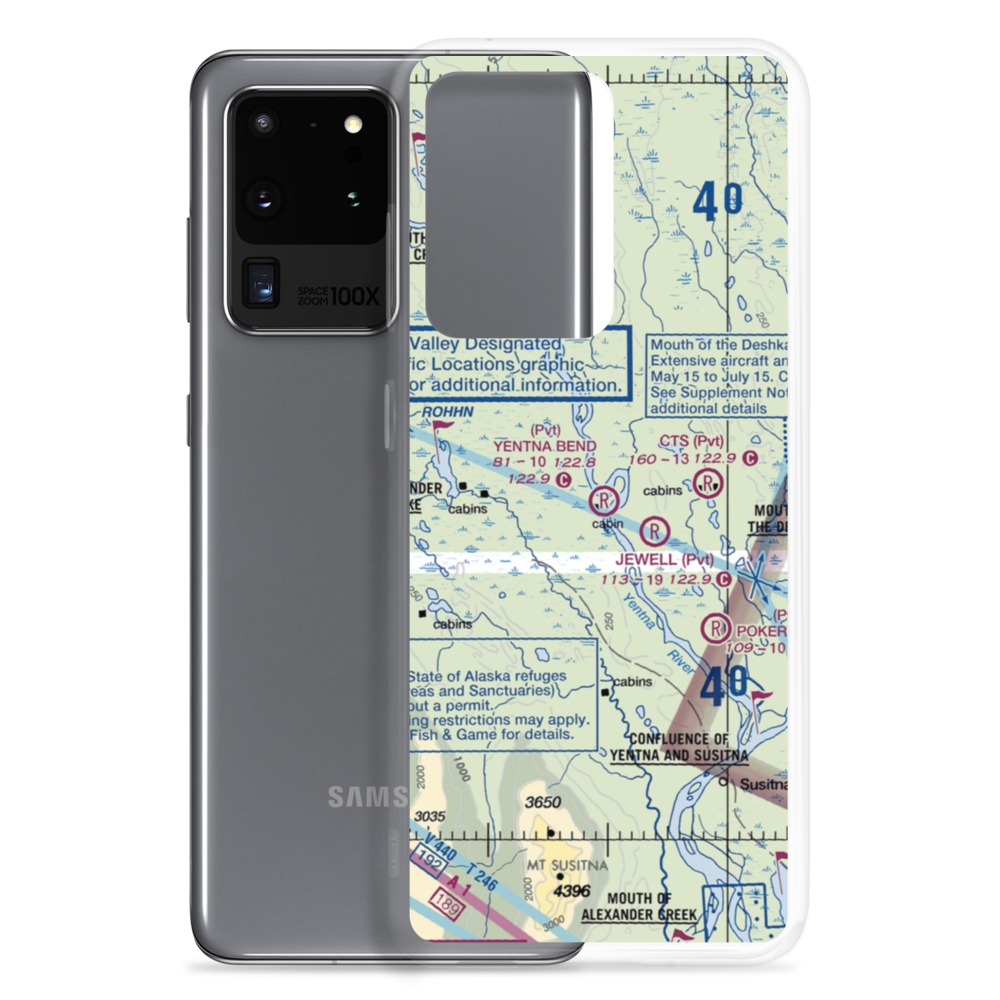 Yentna Bend Strip (0AK2) VFR Sectional Samsung Case Samsung Galaxy S20 Ultra model shown