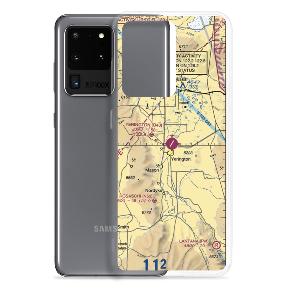 Yerington Municipal Airport (O43) VFR Sectional Samsung Case Samsung Galaxy S20 Ultra model shown