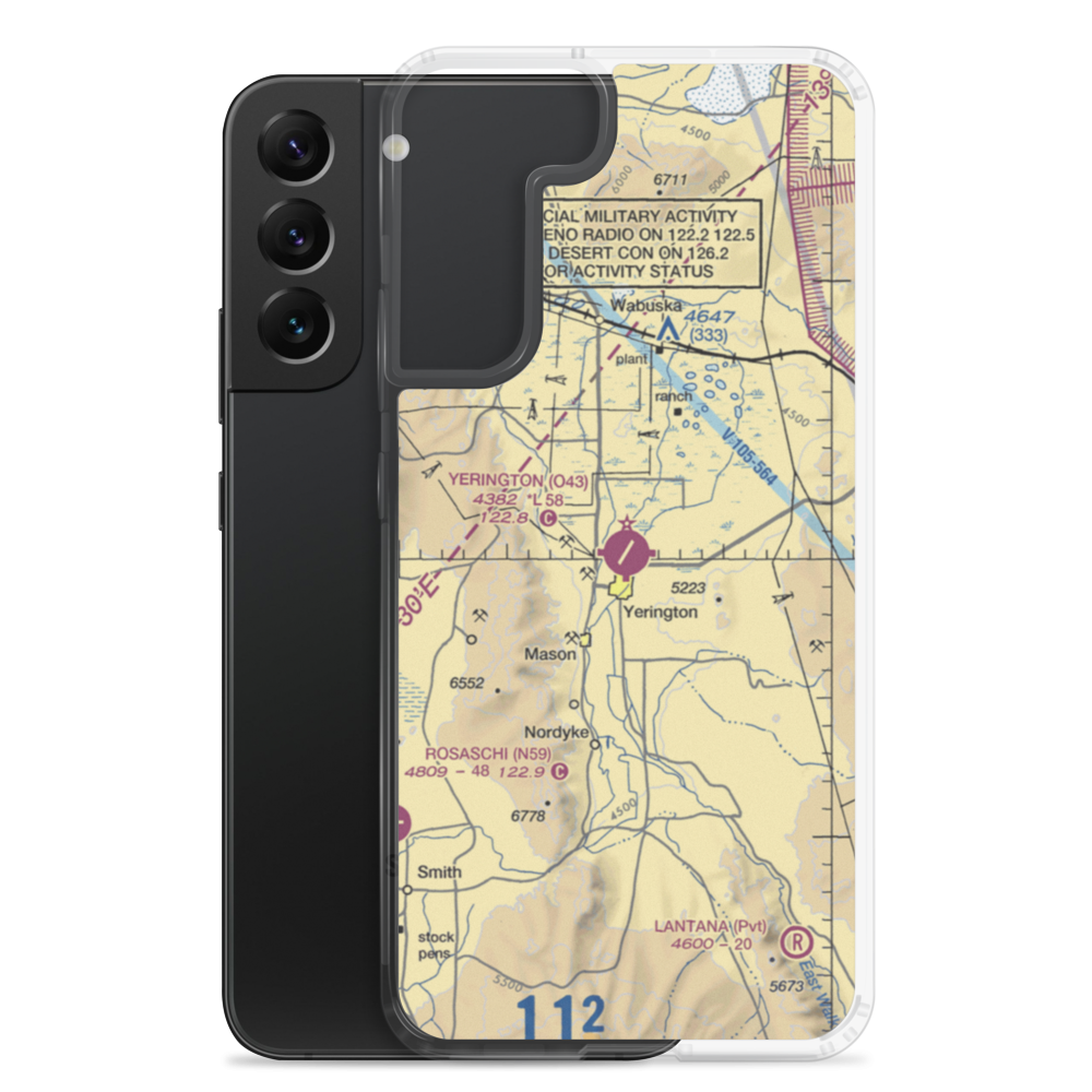 Yerington Municipal Airport (O43) VFR Sectional Samsung Case Samsung Galaxy S22 Plus model shown