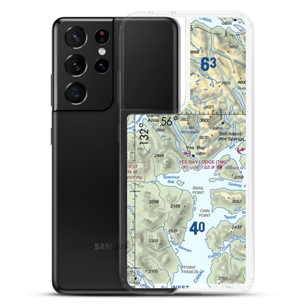 Yes Bay Lodge Seaplane Base (78K) VFR Sectional Samsung Case Samsung Galaxy S21 Ultra model shown