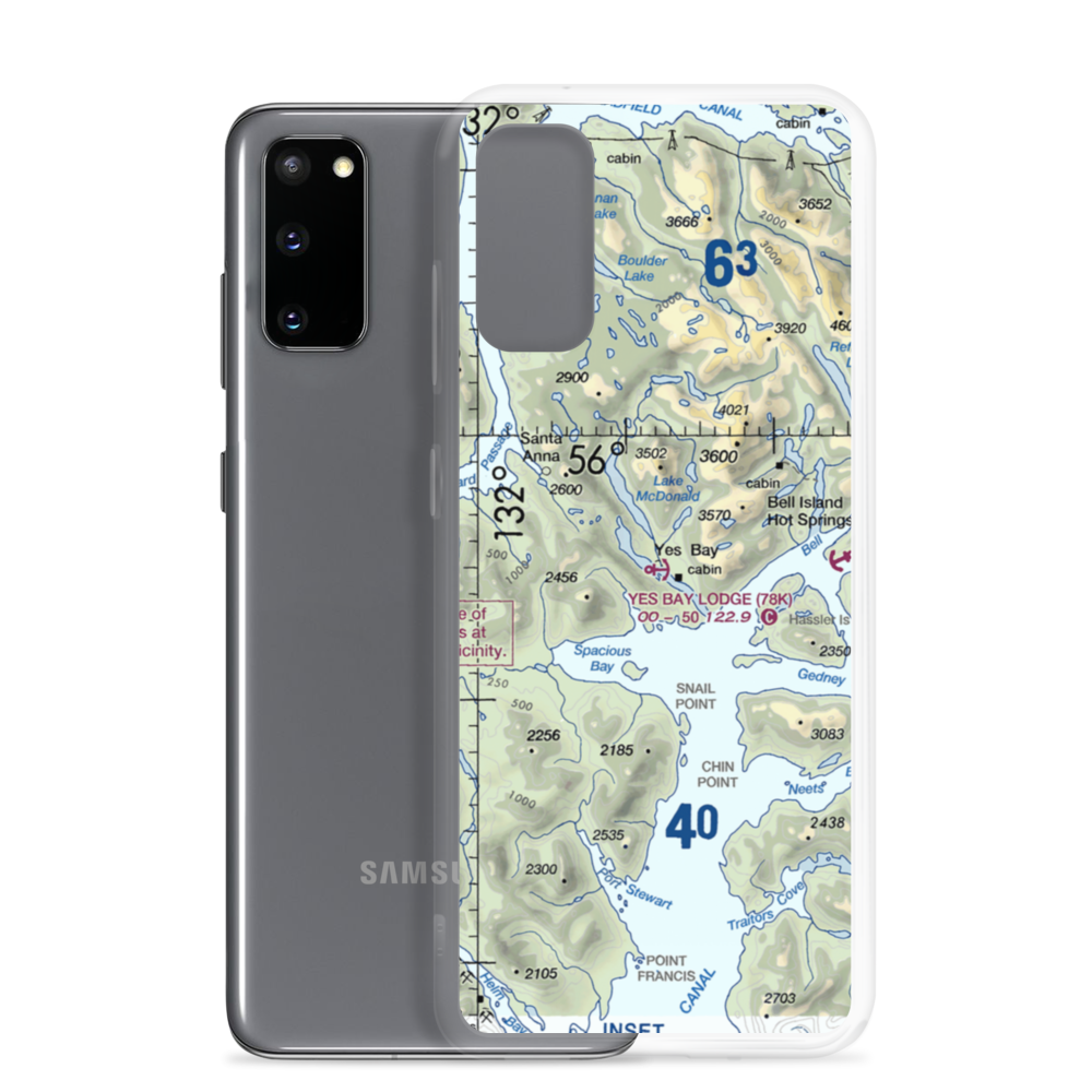 Yes Bay Lodge Seaplane Base (78K) VFR Sectional Samsung Case Samsung Galaxy S20 model shown