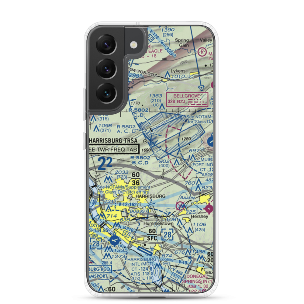 Yingst Airport (3PS8) VFR Sectional Samsung Case Samsung Galaxy S22 Plus model shown