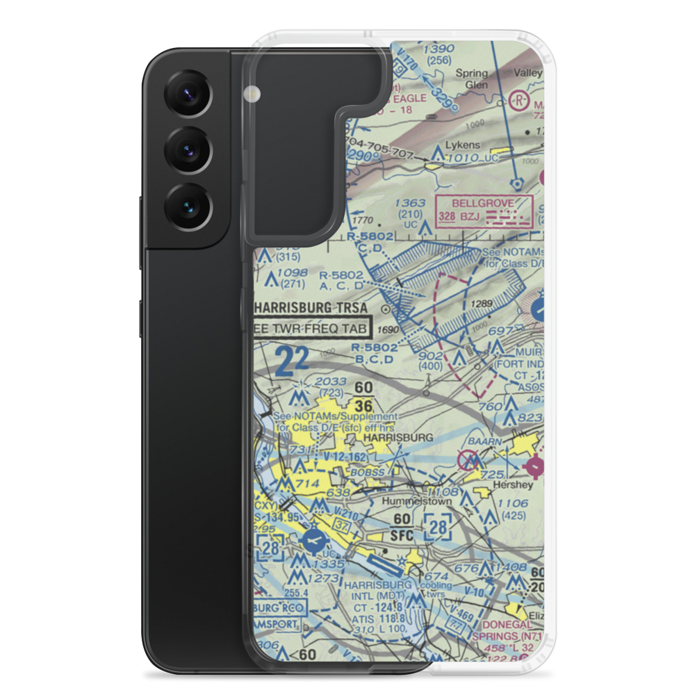 Yingst Airport (3PS8) VFR Sectional Samsung Case Samsung Galaxy S22 Plus model shown