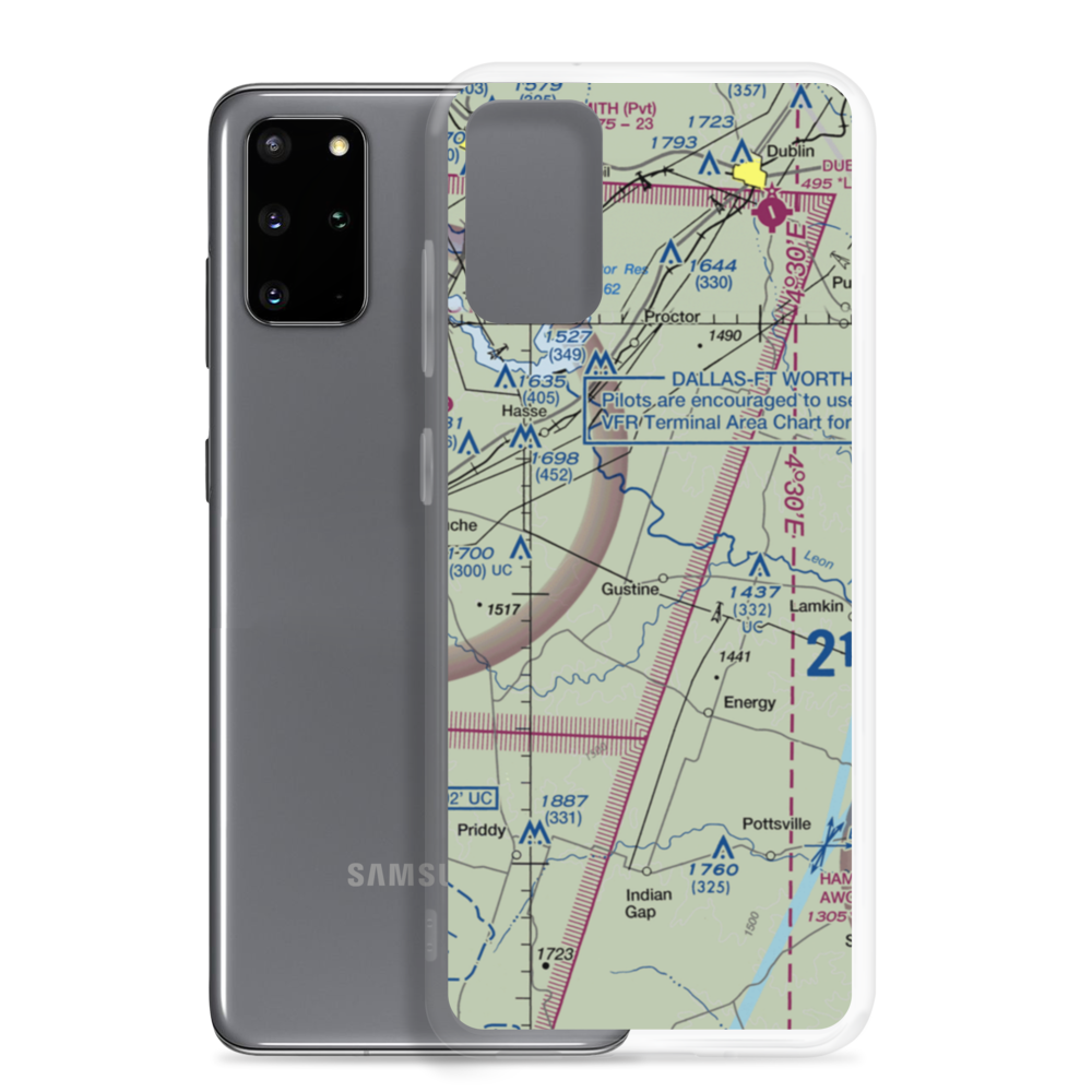 Yoakum Airport (1TX1) VFR Sectional Samsung Case Samsung Galaxy S20 Plus model shown