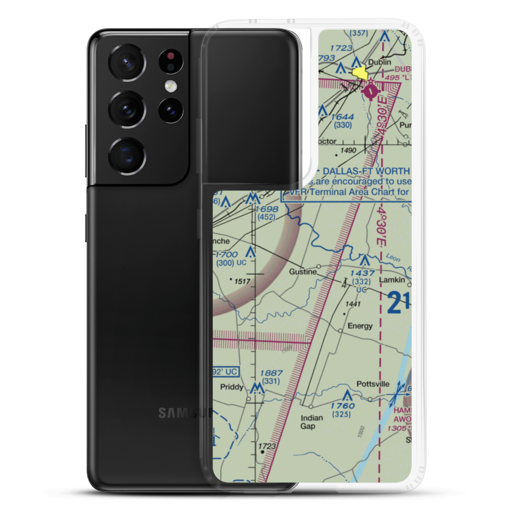 Yoakum Airport (1TX1) VFR Sectional Samsung Case Samsung Galaxy S21 Ultra model shown