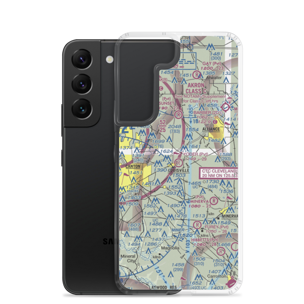 Yoder Airport (1OA7) VFR Sectional Samsung Case Samsung Galaxy S22 model shown