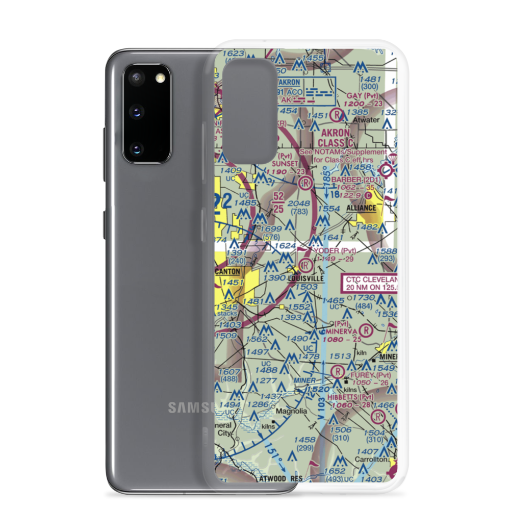Yoder Airport (1OA7) VFR Sectional Samsung Case Samsung Galaxy S20 model shown