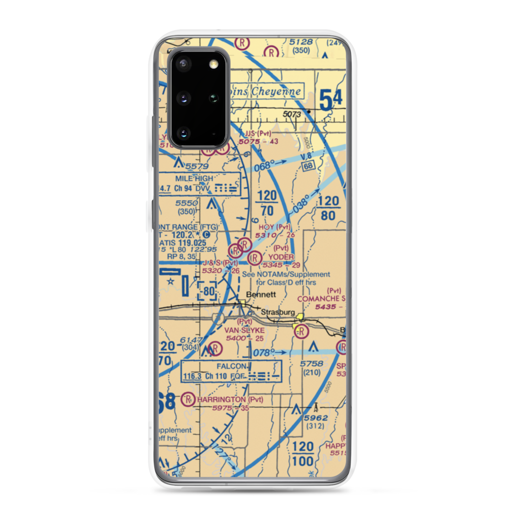 Yoder Airstrip (CD09) VFR Sectional Samsung Case Samsung Galaxy S20 Plus model shown