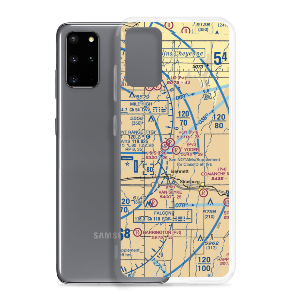Yoder Airstrip (CD09) VFR Sectional Samsung Case Samsung Galaxy S20 Plus model shown