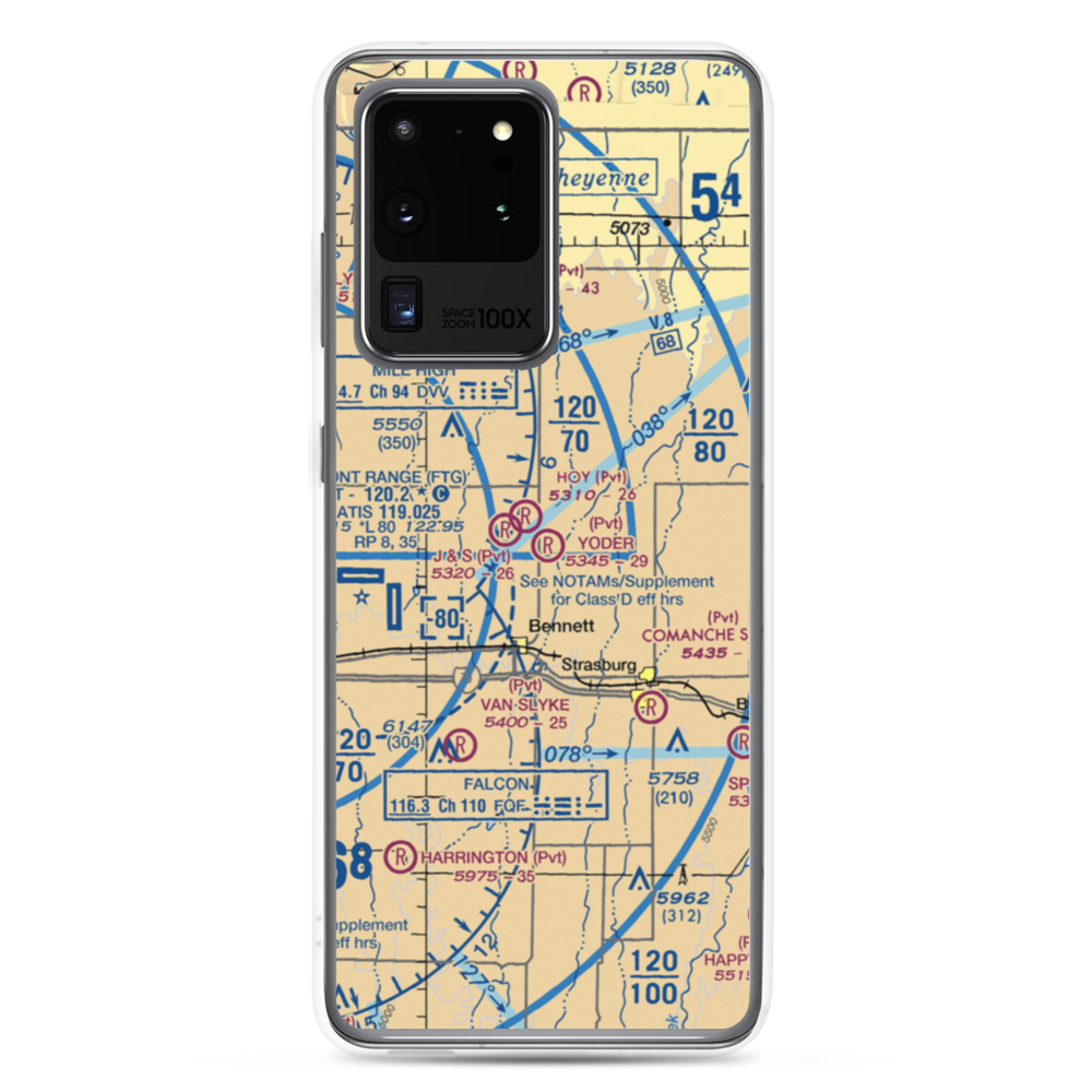 Yoder Airstrip (CD09) VFR Sectional Samsung Case Samsung Galaxy S20 Ultra model shown
