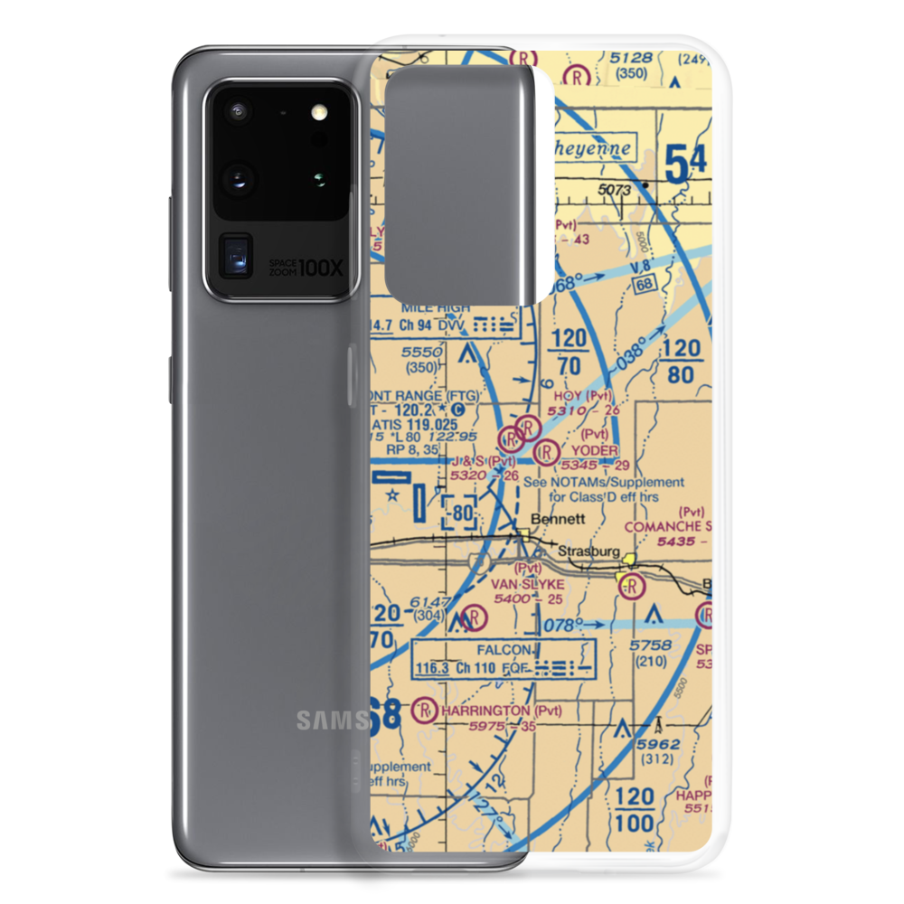 Yoder Airstrip (CD09) VFR Sectional Samsung Case Samsung Galaxy S20 Ultra model shown