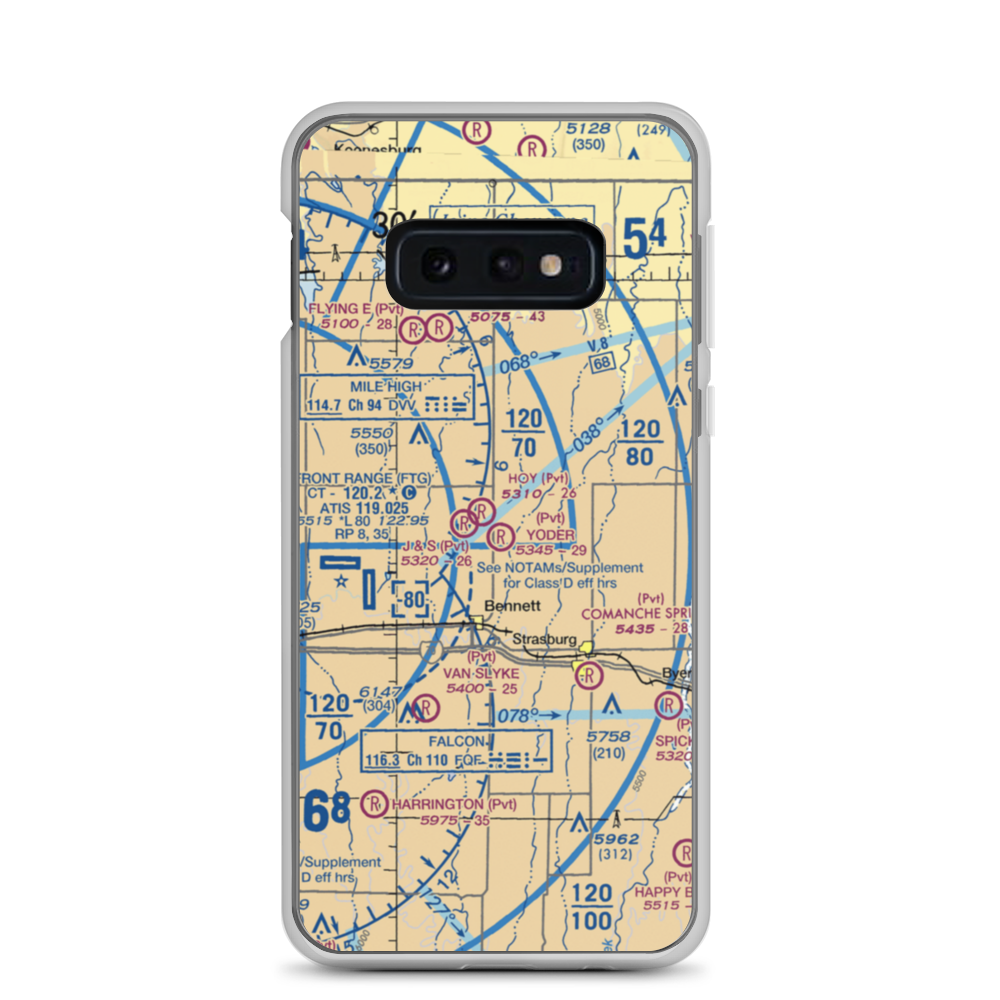 Yoder Airstrip (CD09) VFR Sectional Samsung Case Samsung Galaxy S10e model shown