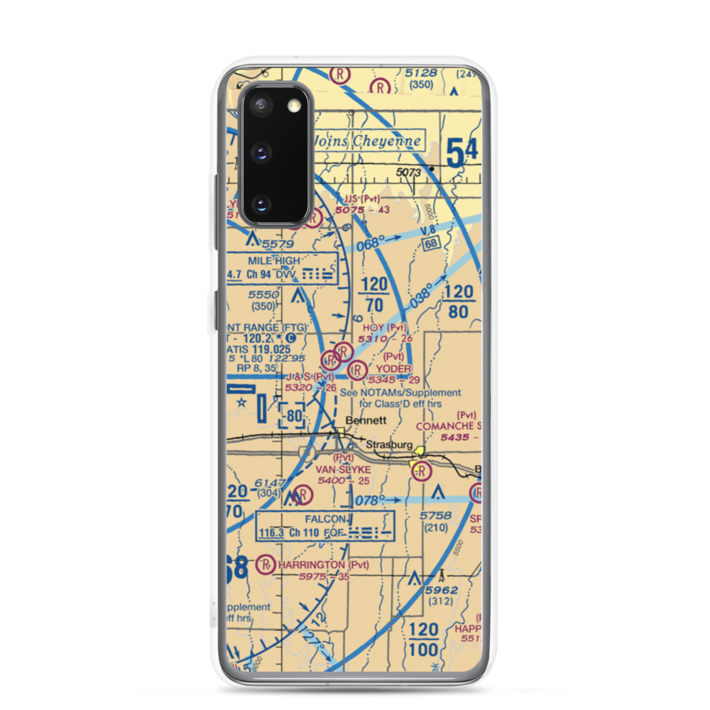Yoder Airstrip (CD09) VFR Sectional Samsung Case Samsung Galaxy S20 model shown