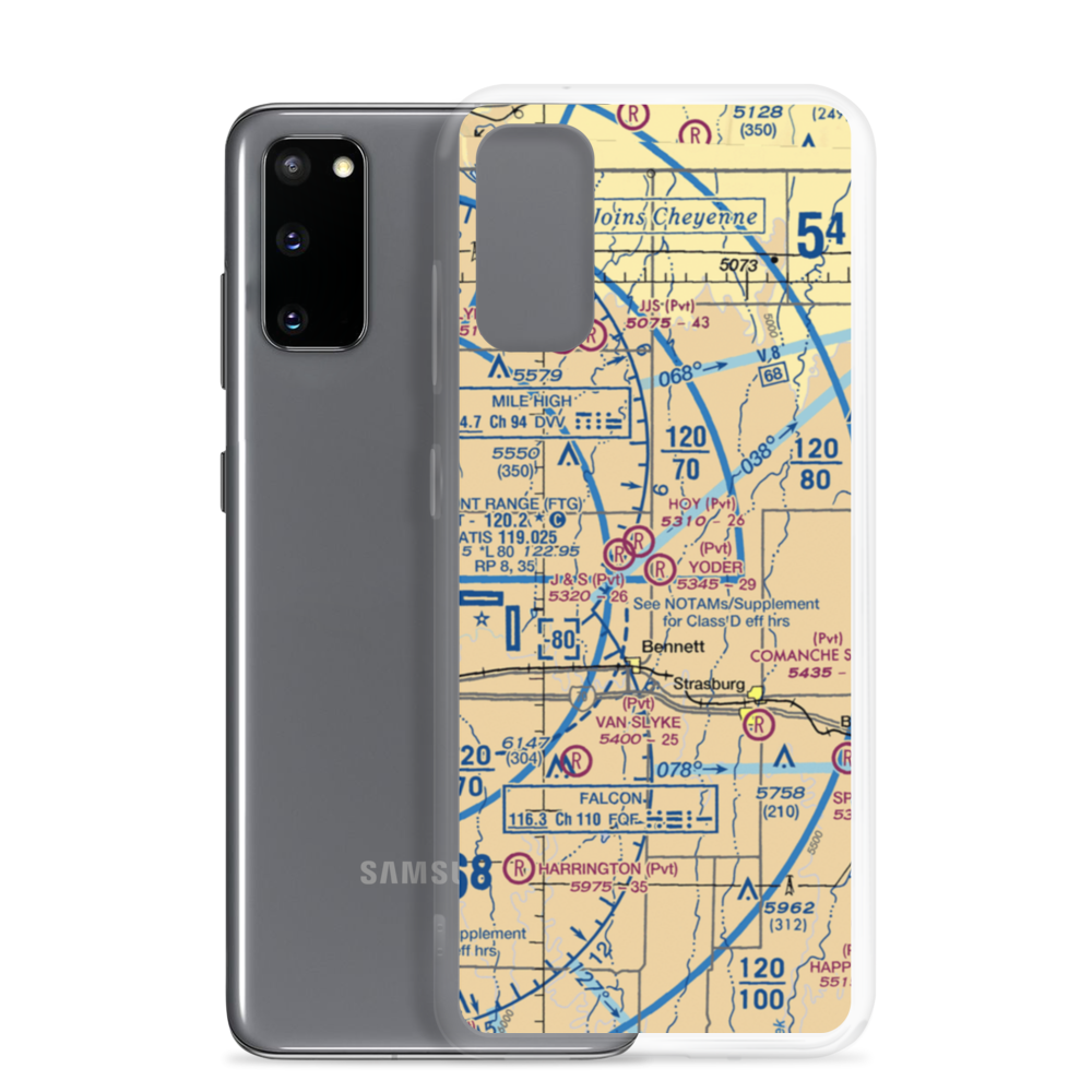 Yoder Airstrip (CD09) VFR Sectional Samsung Case Samsung Galaxy S20 model shown