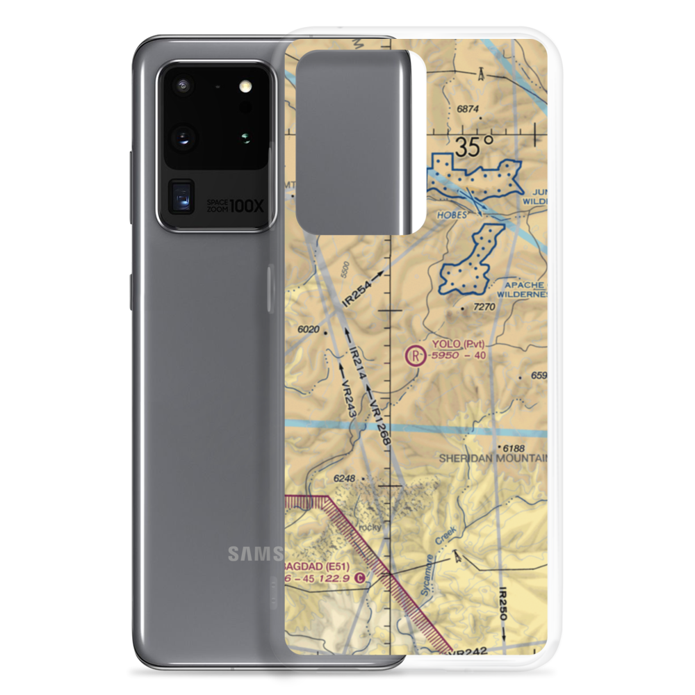 Yolo Ranch Airport (33AZ) VFR Sectional Samsung Case Samsung Galaxy S20 Ultra model shown
