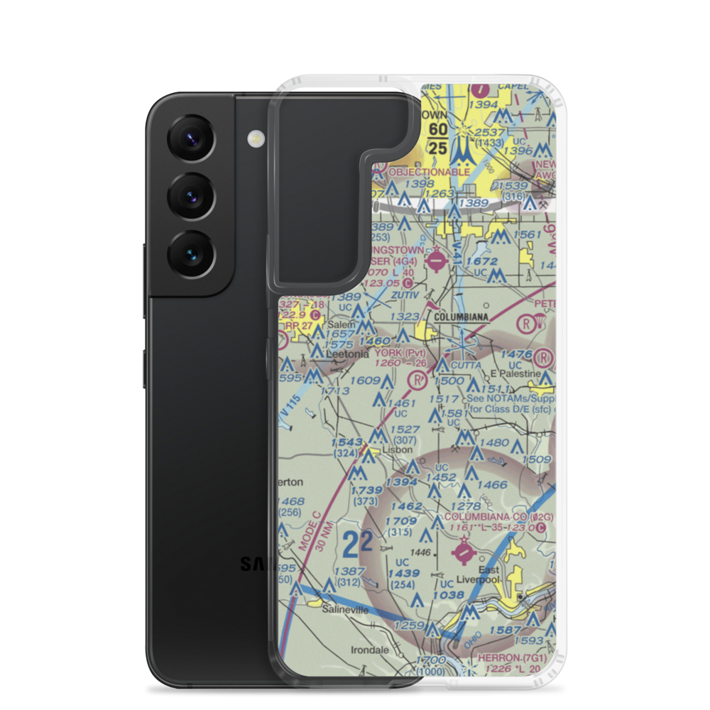 York Aerodrome (8OH4) VFR Sectional Samsung Case Samsung Galaxy S22 model shown