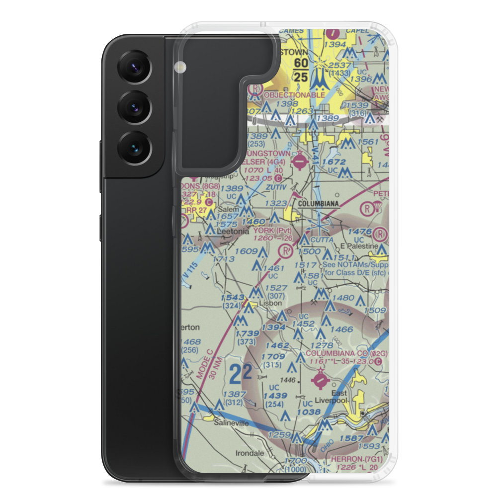 York Aerodrome (8OH4) VFR Sectional Samsung Case Samsung Galaxy S22 Plus model shown