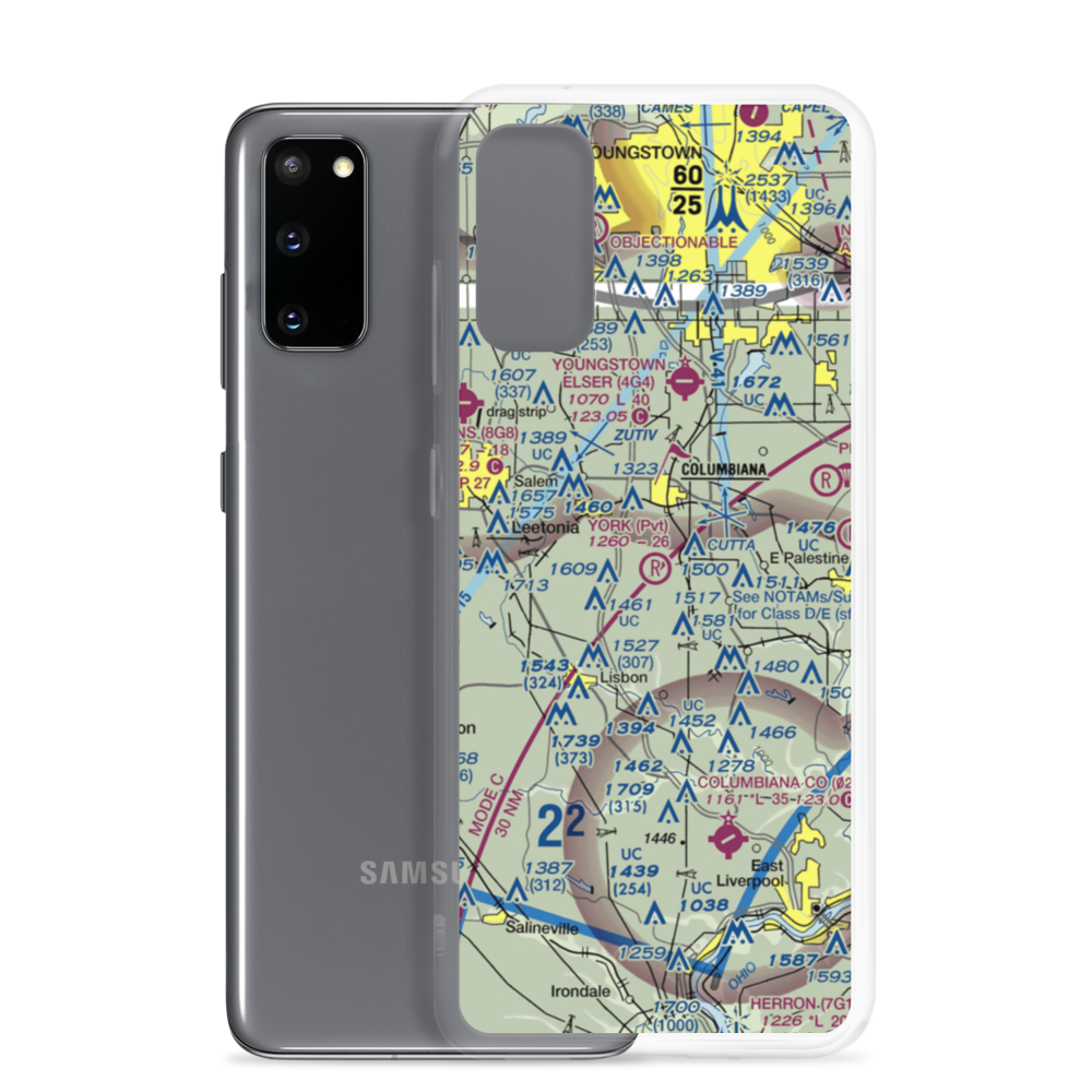 York Aerodrome (8OH4) VFR Sectional Samsung Case Samsung Galaxy S20 model shown