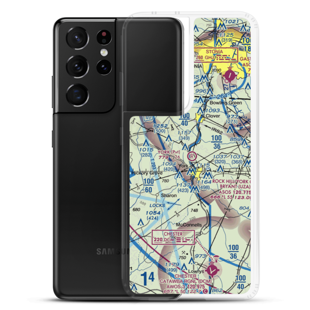 York Airport (01SC) VFR Sectional Samsung Case Samsung Galaxy S21 Ultra model shown