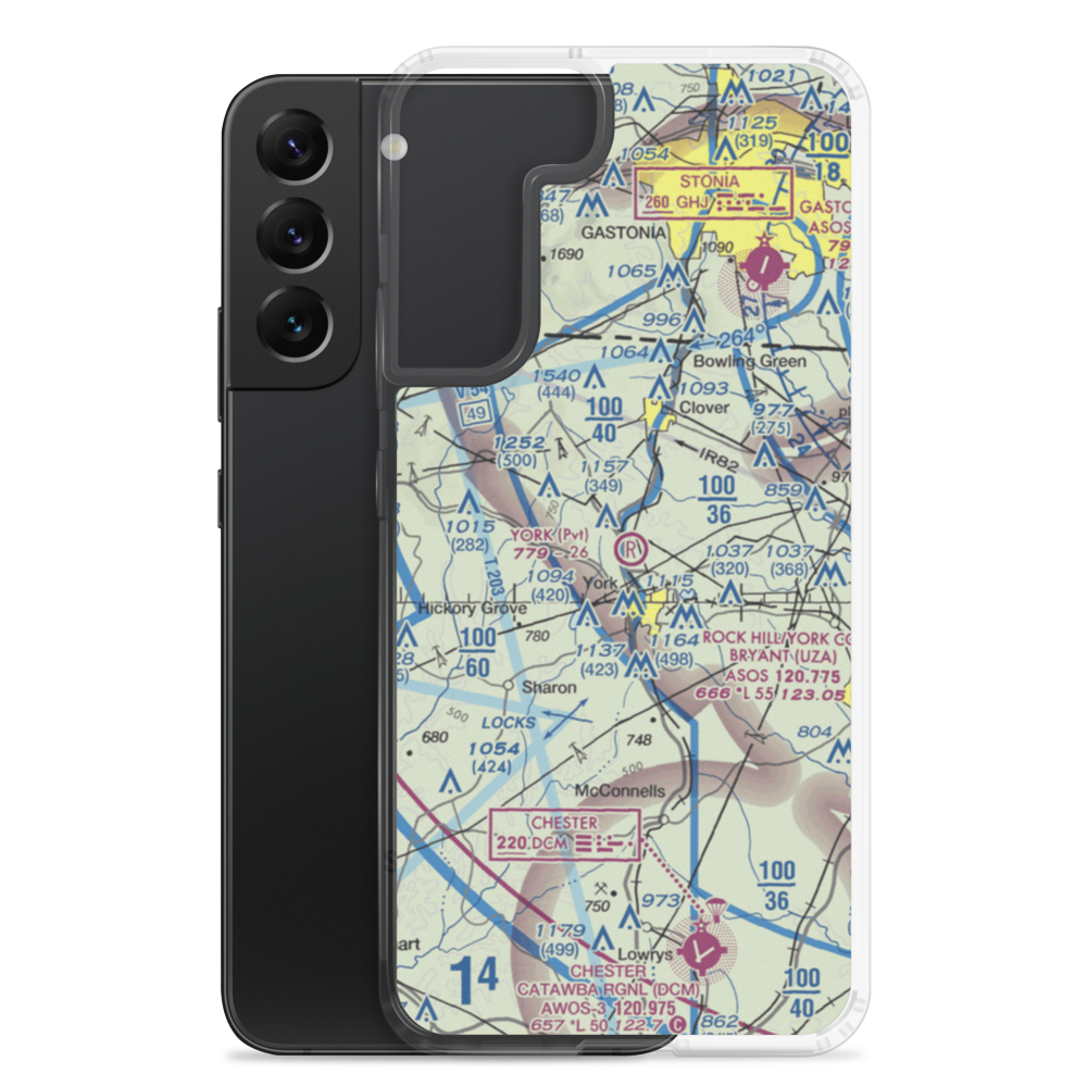 York Airport (01SC) VFR Sectional Samsung Case Samsung Galaxy S22 Plus model shown