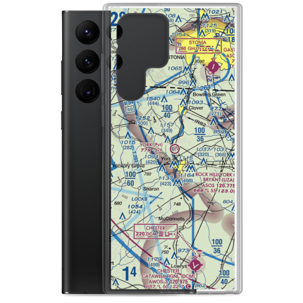 York Airport (01SC) VFR Sectional Samsung Case Samsung Galaxy S22 Ultra model shown