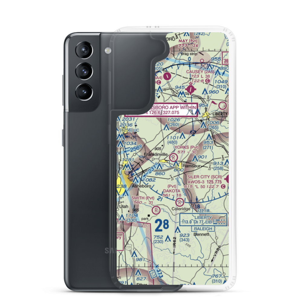 Yorks Field (NC13) VFR Sectional Samsung Case Samsung Galaxy S21 model shown
