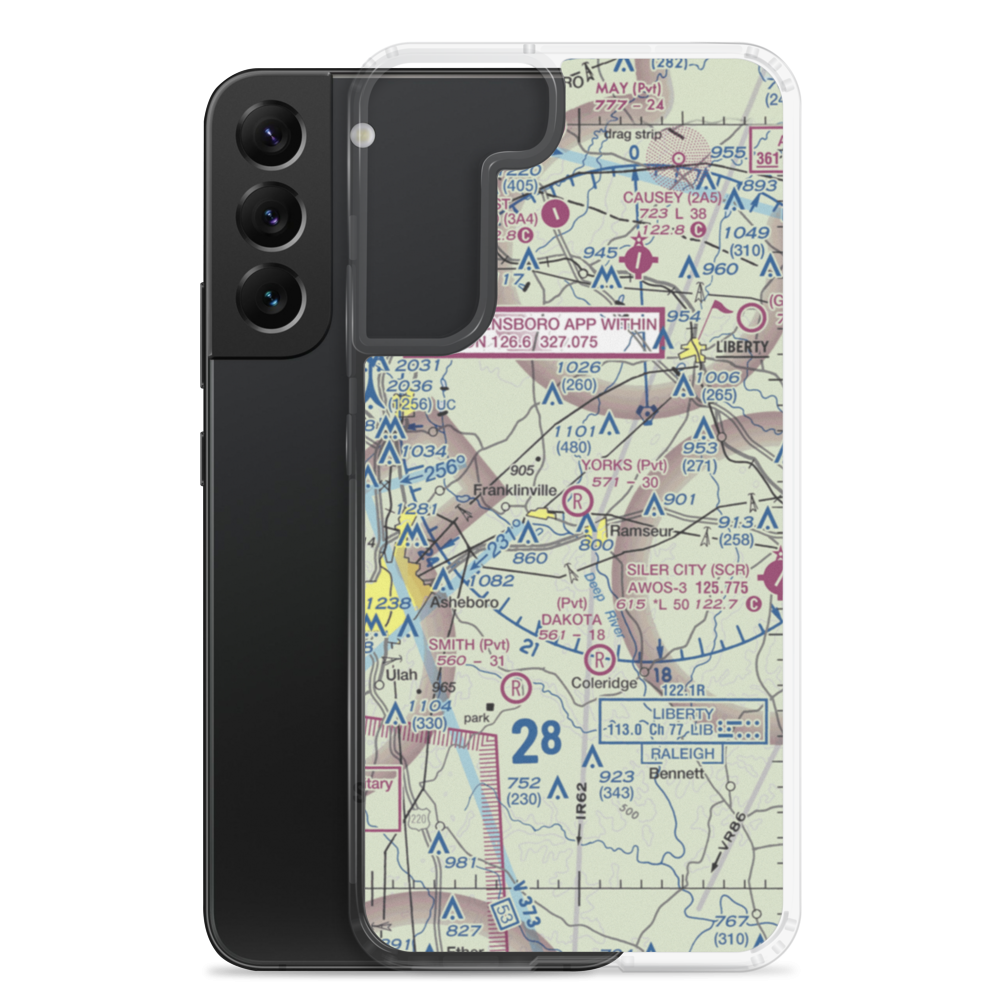 Yorks Field (NC13) VFR Sectional Samsung Case Samsung Galaxy S22 Plus model shown