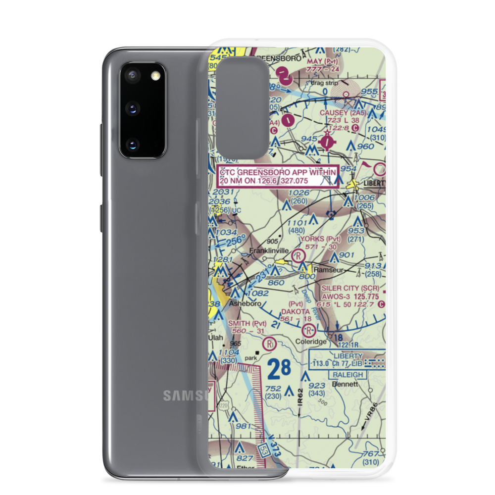 Yorks Field (NC13) VFR Sectional Samsung Case Samsung Galaxy S20 model shown