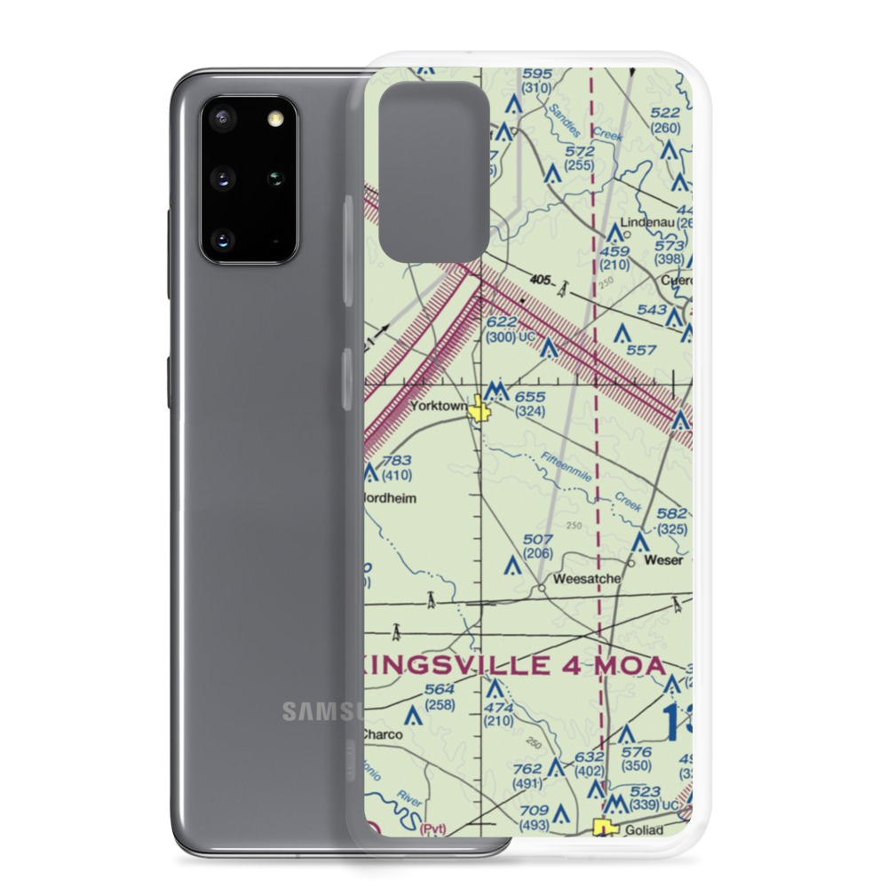 Yorktown Airport (US-0236) VFR Sectional Samsung Case Samsung Galaxy S20 Plus model shown