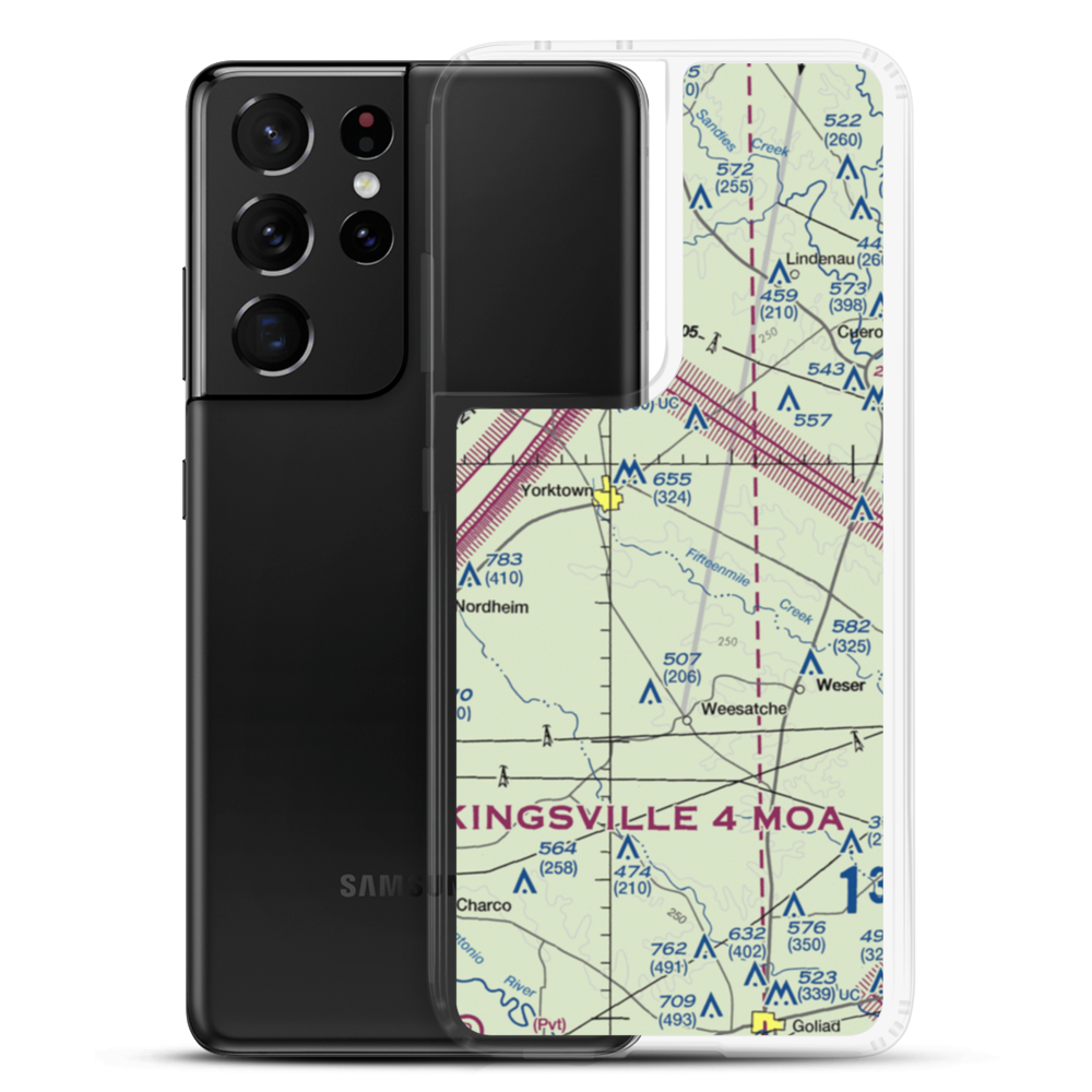 Yorktown Airport (US-0236) VFR Sectional Samsung Case Samsung Galaxy S21 Ultra model shown