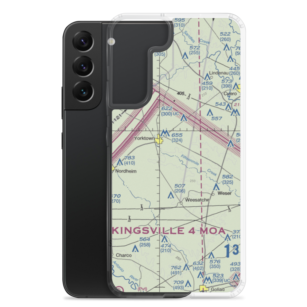 Yorktown Airport (US-0236) VFR Sectional Samsung Case Samsung Galaxy S22 Plus model shown