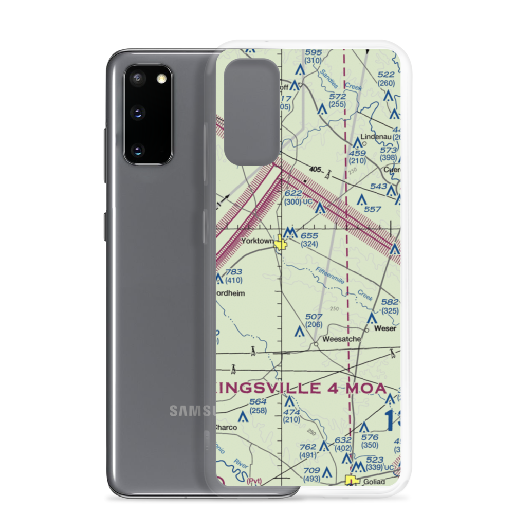 Yorktown Airport (US-0236) VFR Sectional Samsung Case Samsung Galaxy S20 model shown