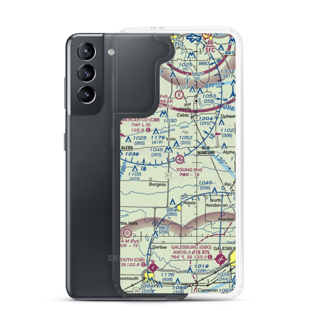 Young Airport (6LL2) VFR Sectional Samsung Case Samsung Galaxy S21 model shown
