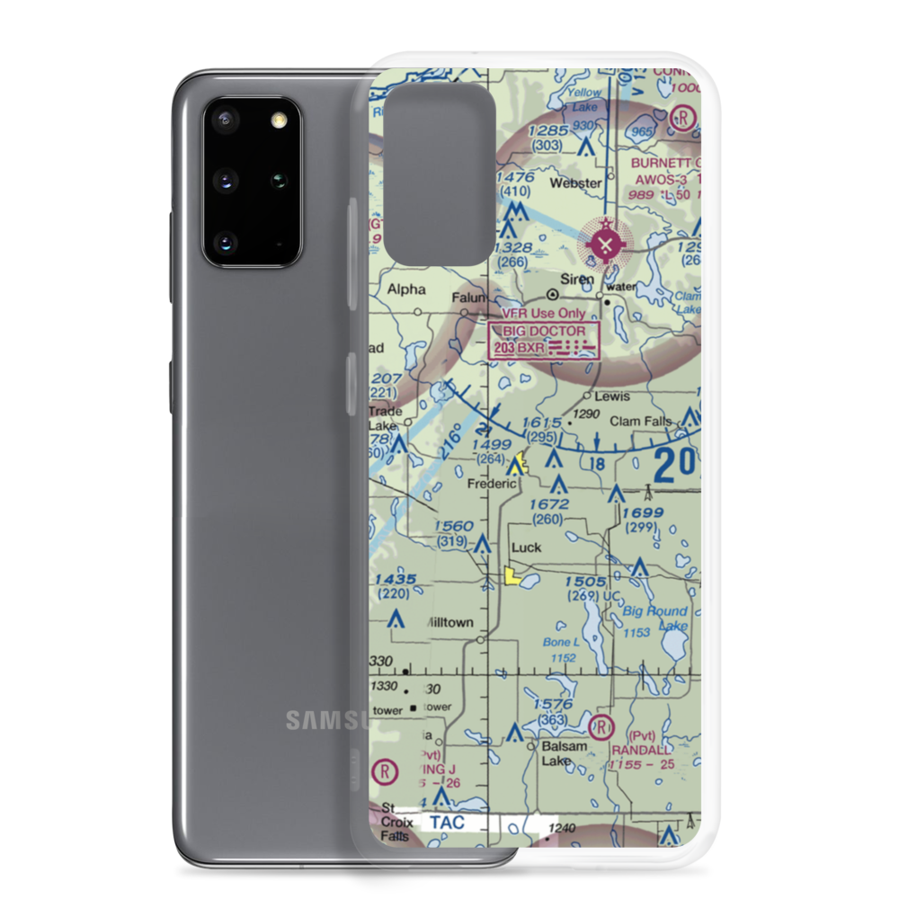 Young Private Airport (06WI) VFR Sectional Samsung Case Samsung Galaxy S20 Plus model shown