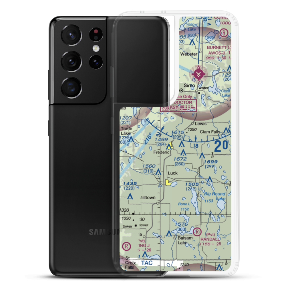 Young Private Airport (06WI) VFR Sectional Samsung Case Samsung Galaxy S21 Ultra model shown