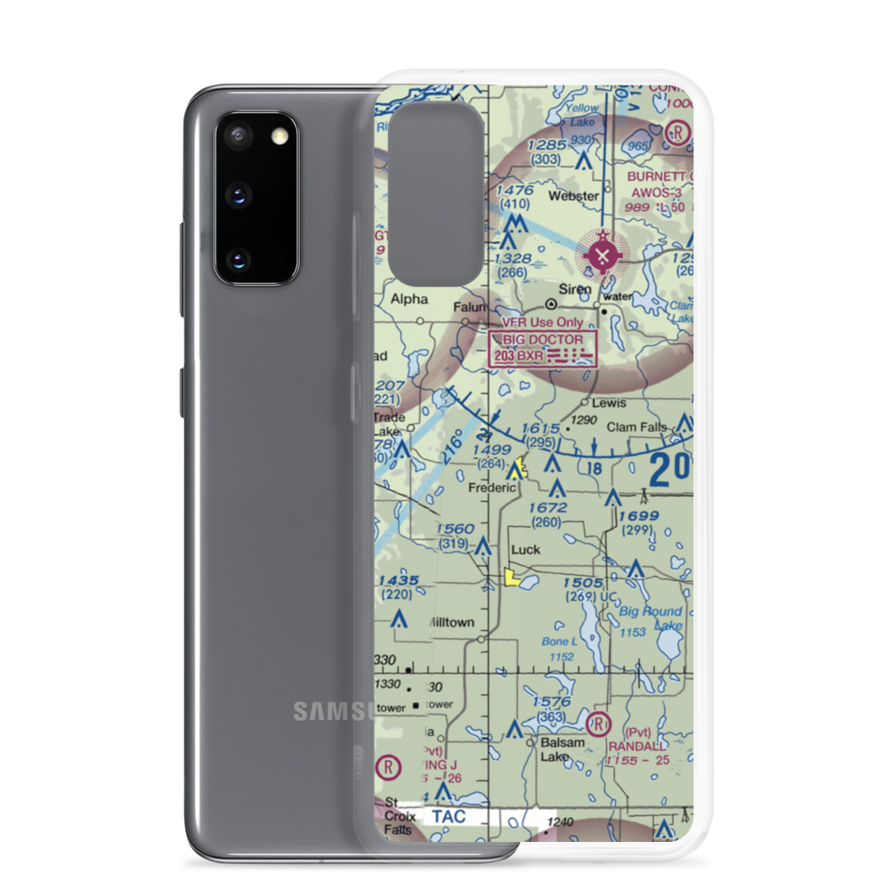 Young Private Airport (06WI) VFR Sectional Samsung Case Samsung Galaxy S20 model shown