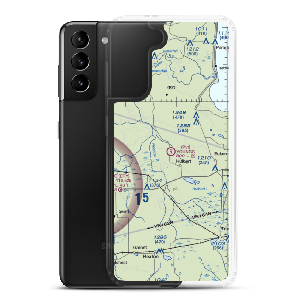 Young's Airport (0MI6) VFR Sectional Samsung Case Samsung Galaxy S21 Plus model shown