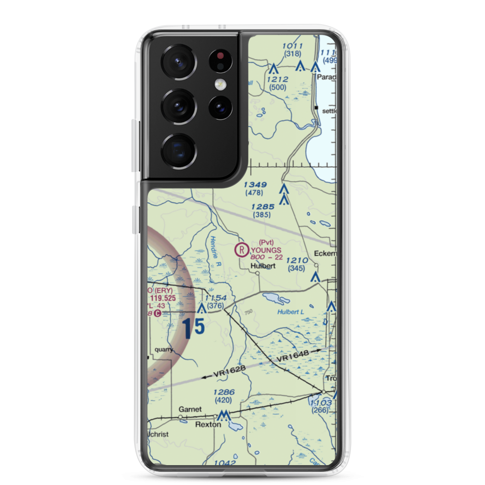 Young's Airport (0MI6) VFR Sectional Samsung Case Samsung Galaxy S21 Ultra model shown