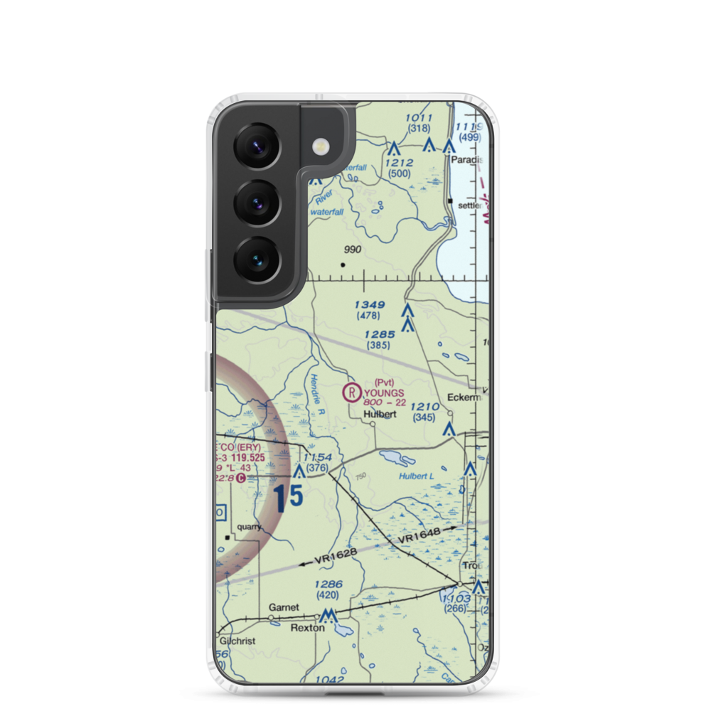 Young's Airport (0MI6) VFR Sectional Samsung Case Samsung Galaxy S22 model shown